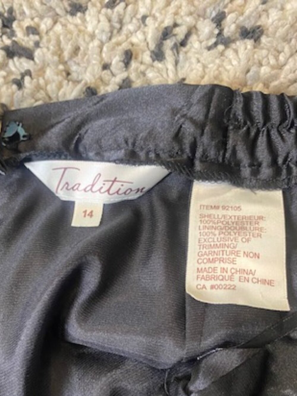 Vintage NWT Dress/ Evening Pants sheer Chiffon w/ lining Black size 14 Wide Leg - Picture 8 of 16